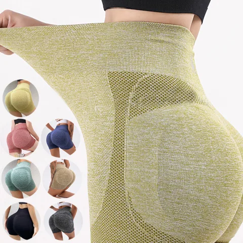 Fitness Yoga Shorts Pants Butt Lifting Seamless Leggings Women