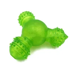 Three-hole Food Leakage Training, Molar Teeth Cleaning, Feeding Dogs, Creative Chewing Toys - Green - View 1