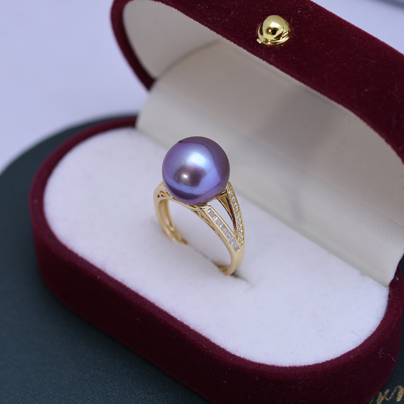 Title 6, Freshwater Pearl Ring 11-12mm White Perfect Cir...