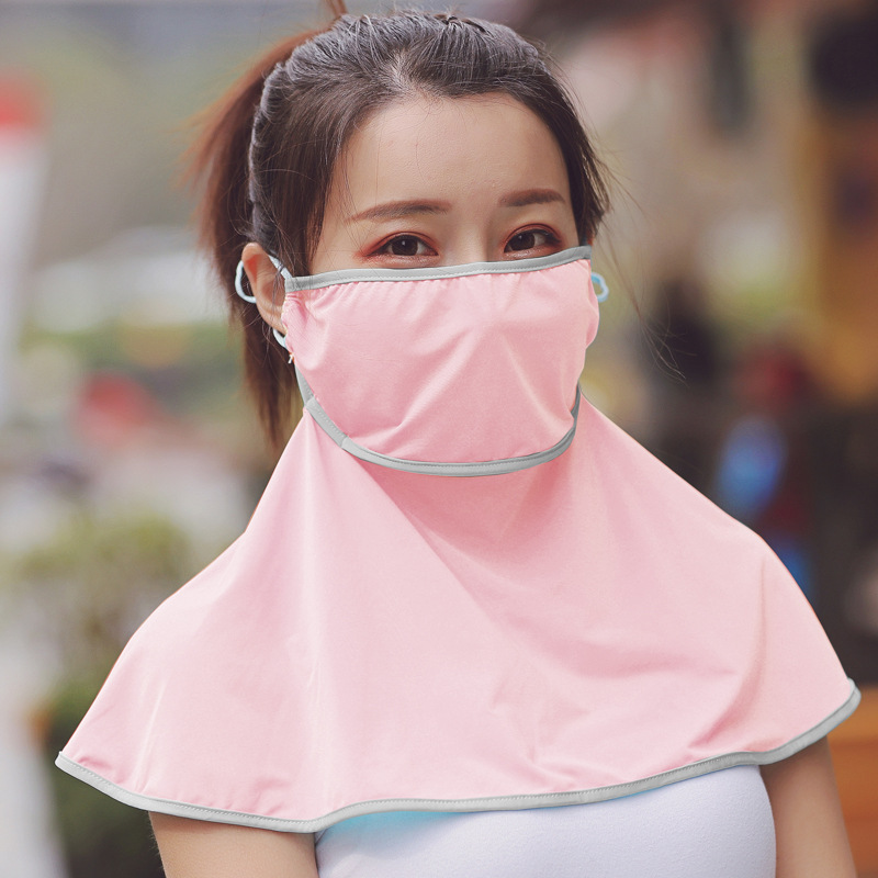 Title 3, Sunscreen ice silk drinking mask women