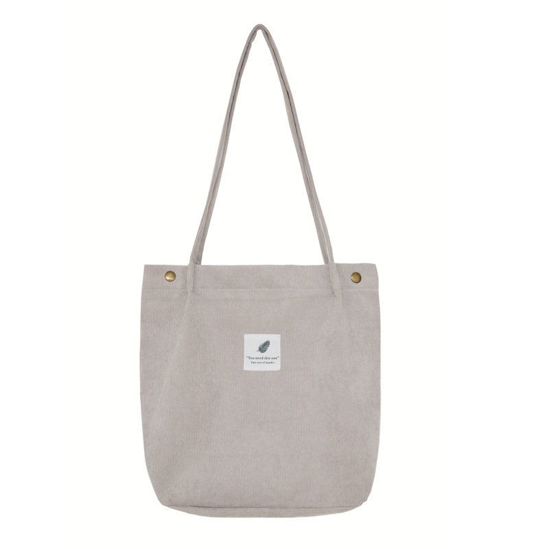 Title 8, Cord-Canvas Damen-Tasche mit Druckknopf, stilvo...