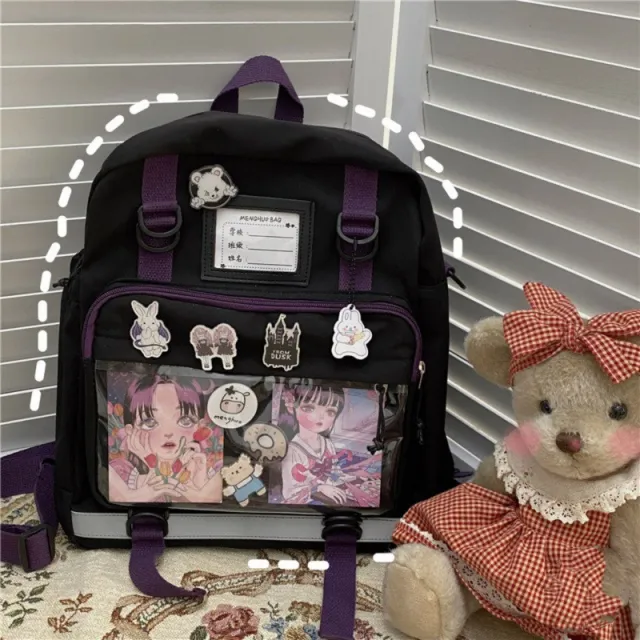 Harajuku Girls Large Capacity College Style Backpack Black - Shop at LoveMi