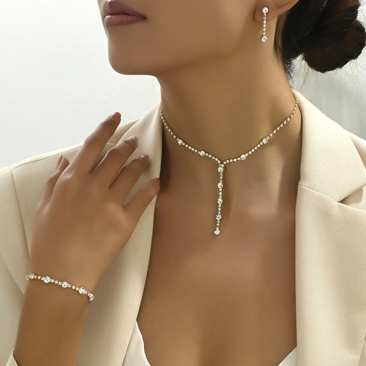 Niche Design High-Gloss Women Jewelry Set, Unique