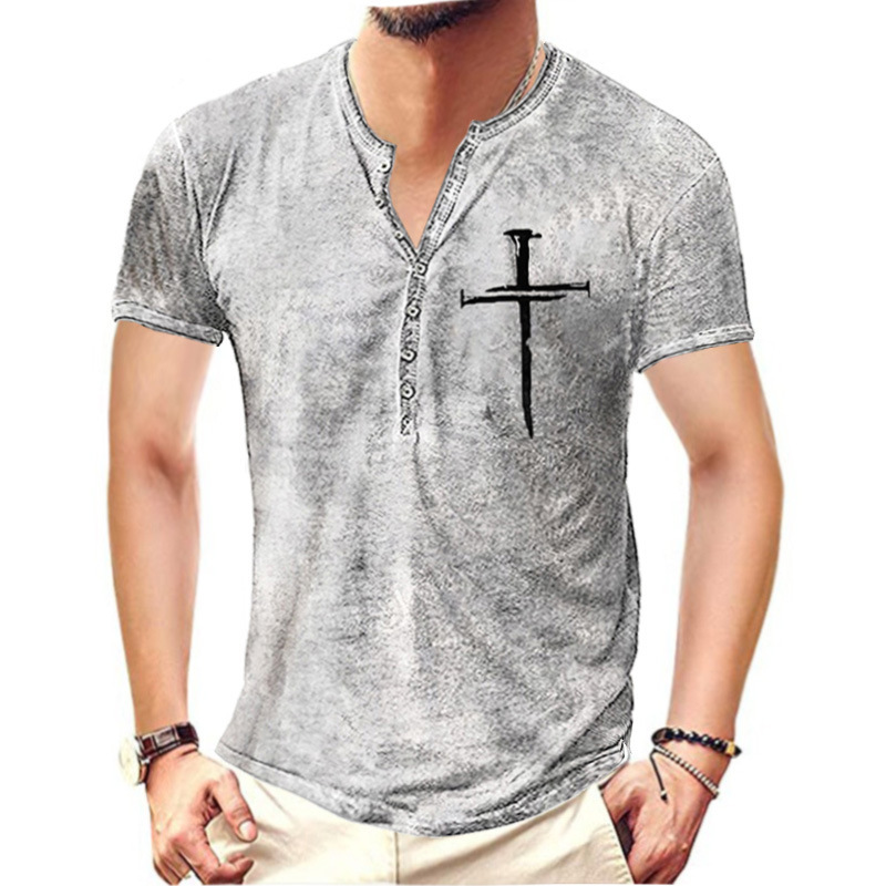 Title 3, Mens short sleeve T-shirt featuring European a...