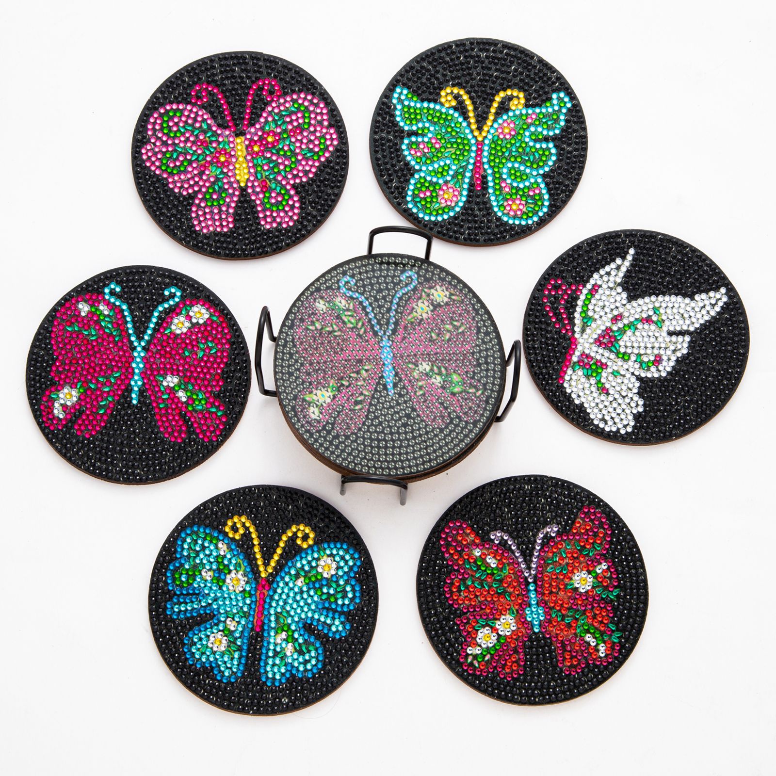 Butterfly Six Piece Diamond Painting Coaster