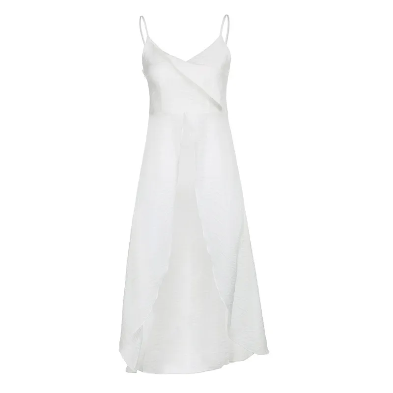 Cross V-neck Sleeveless Top Spicy Girl Personality - White