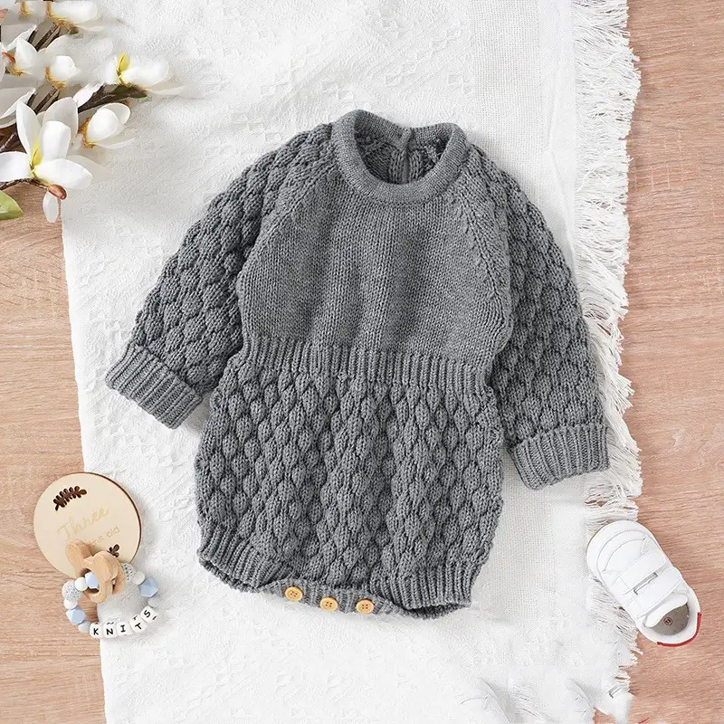 Children's Knitting Wool Triangle Bodysuit