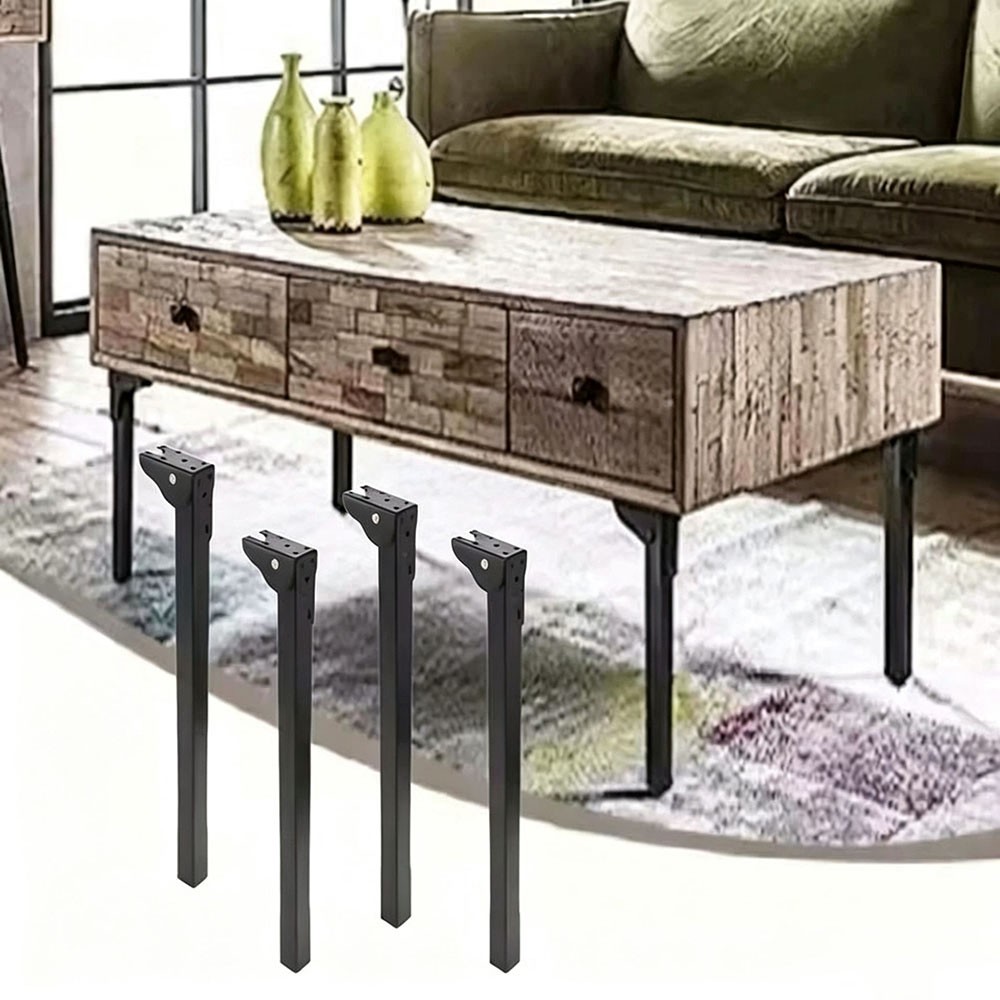4pcs Folding Table Legs 70cm Metal Foldable For Desk Furniture Cabinet — image 4
