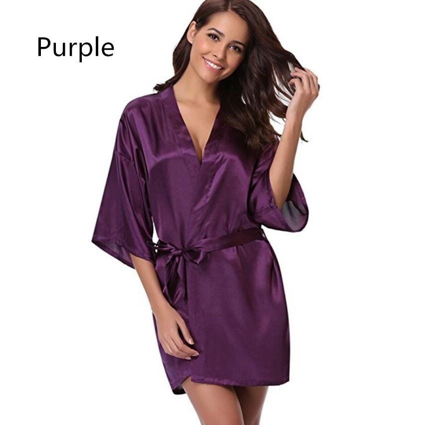 Title 21, RB032 New Silk Kimono Robe Bathrobe Women Silk ...