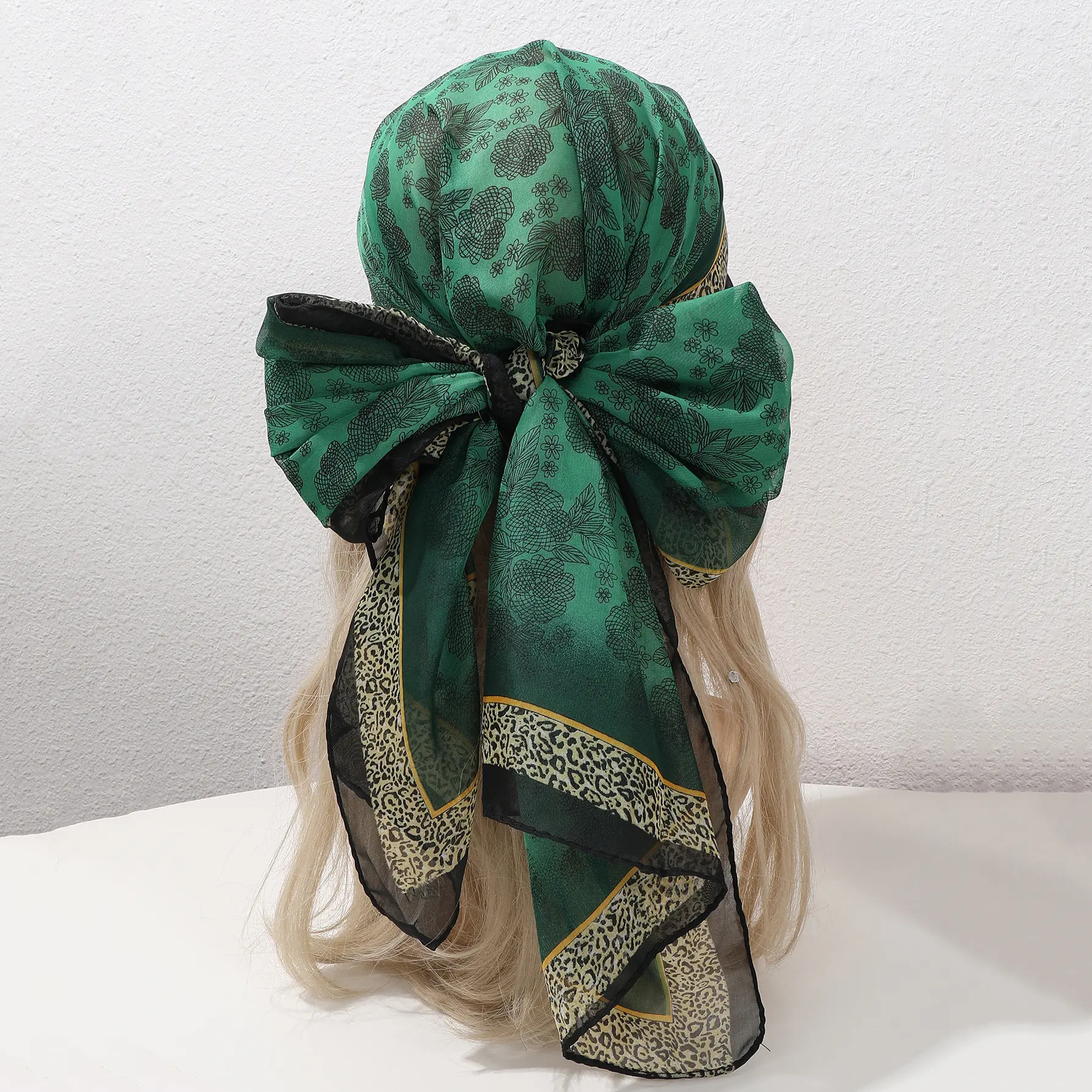 Full-patterned Flower Leopard-print Border Chiffon Soft 150-thread