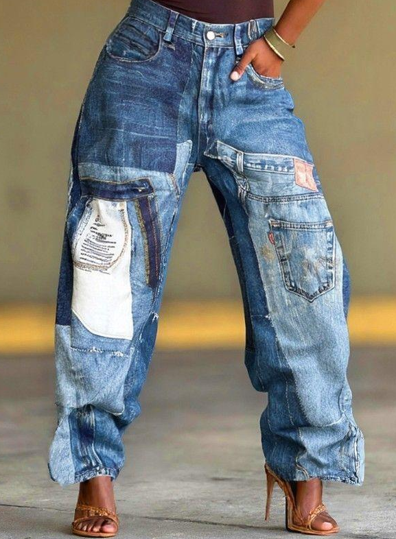 Spliced Workwear Jeans