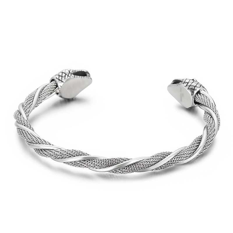 Cast Domineering Jewelry Retro Personality Steel Wire Bracelet