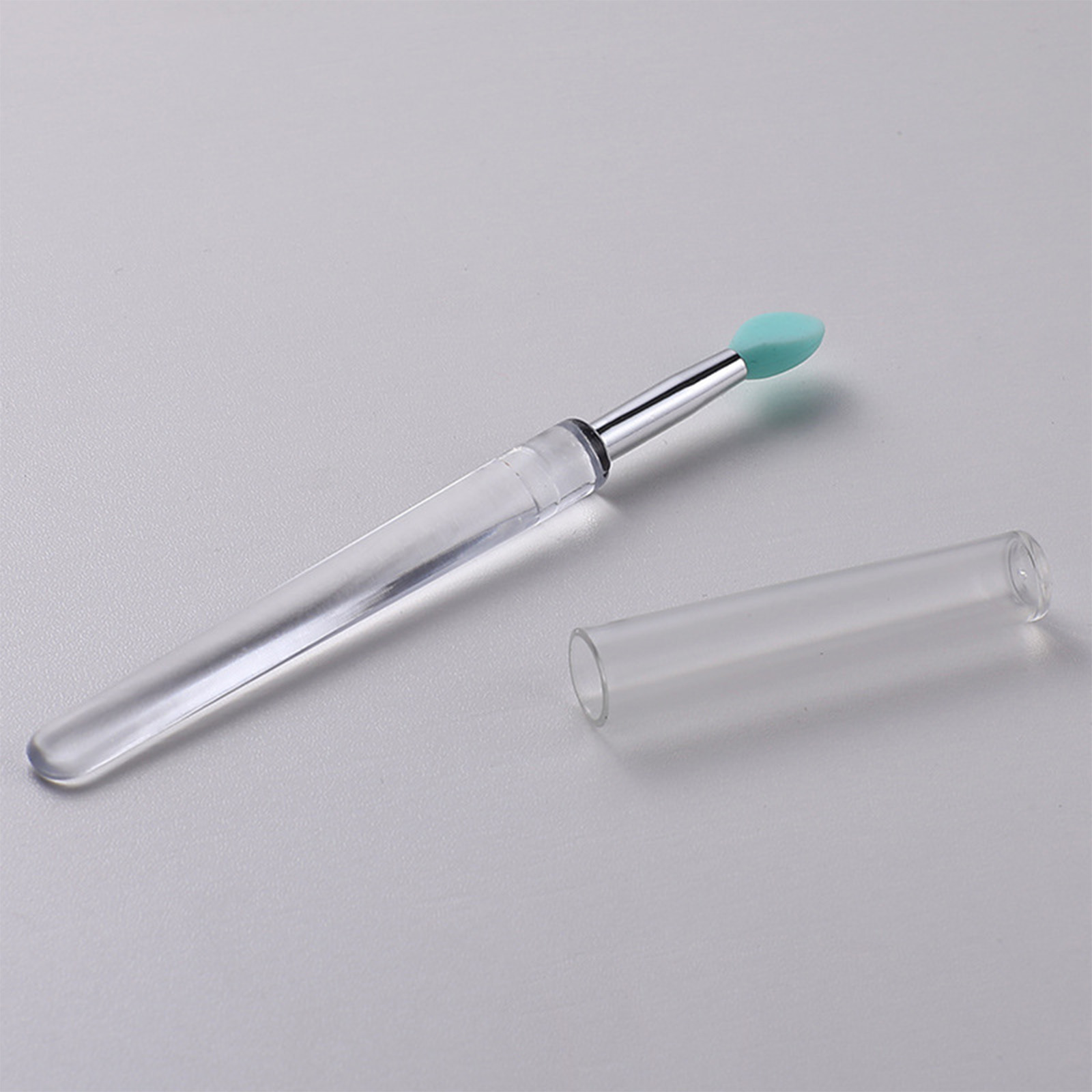 Reusable Silicone Lip Brush Set For Lipstick, Gloss, Balm, Mask & Scrub Hygienic Caps, 8 Colors Blue - Shop at LoveMi