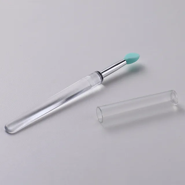 Reusable Silicone Lip Brush Set For Lipstick, Gloss, Balm, Mask & Scrub Hygienic Caps, 8 Colors Blue - Shop at LoveMi