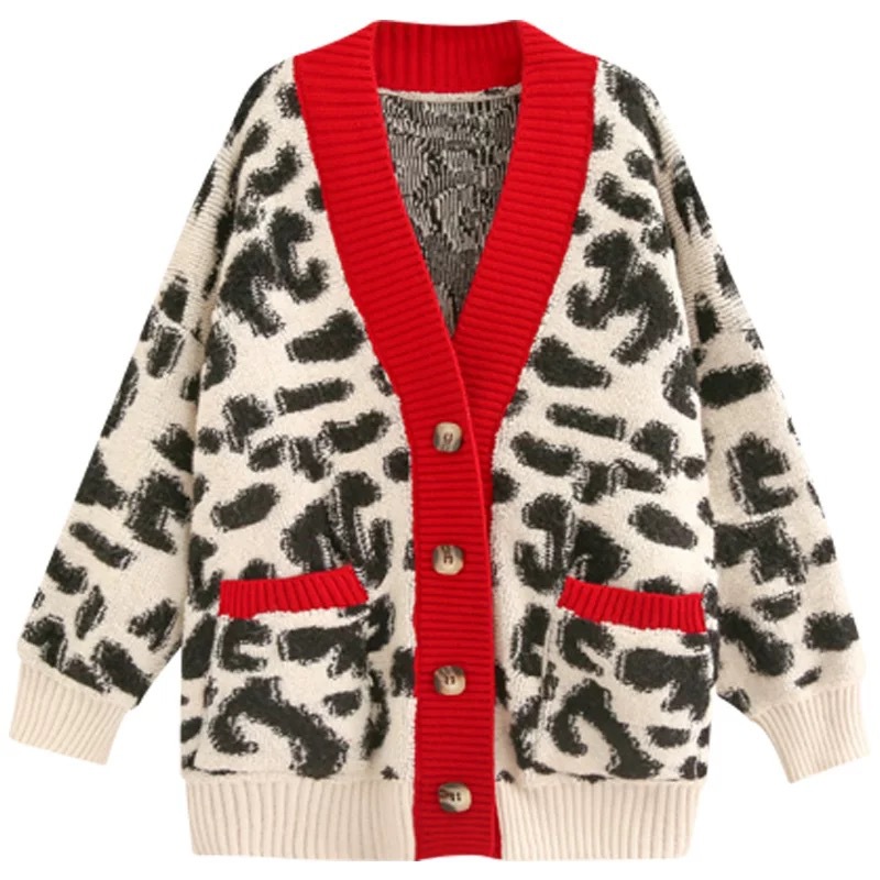 All-match Mid-length Loose And Thick Knitted Cardigan