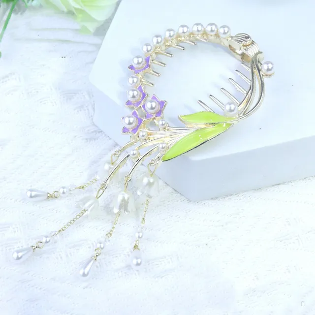 Plant Mori Ancient Style Coiffure Flower Grip Clip Purple - Shop at LoveMi