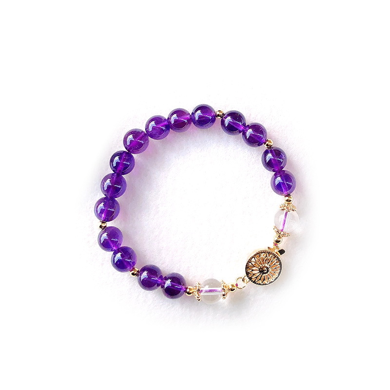Simple And Independent Design Natural Amethyst Bracelet