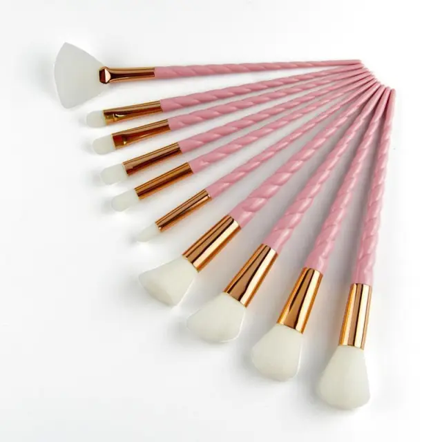 Makeup Brushes Kit Beauty Foundation Blending Blus 10Pink - Shop at LoveMi