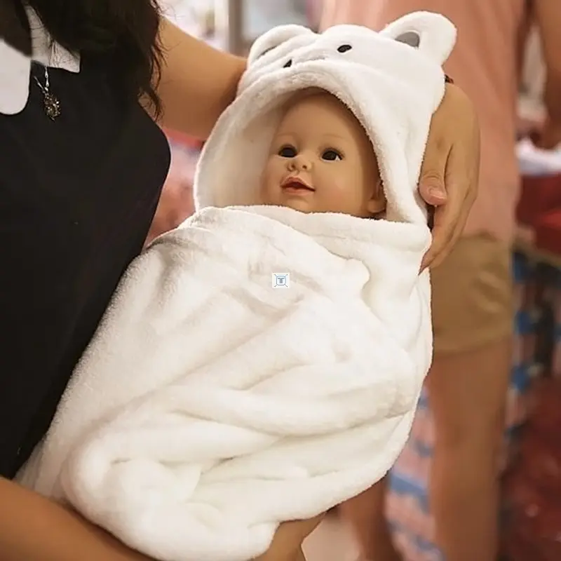 Hood Bath Towel For Kids Baby Bathrobe Cute Animal Towel