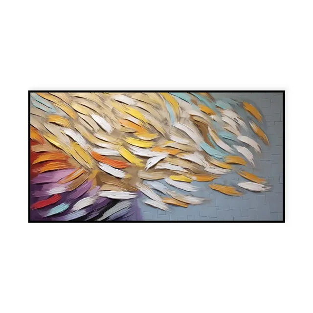 Handmade Oil Painting Canvas Wall Art Decoration Abstract Colourful Pictures Modern Family Bedroom Decor Rolled Frameless Unstretched Painting Wi... Without Inner Frame - Shop at LoveMi