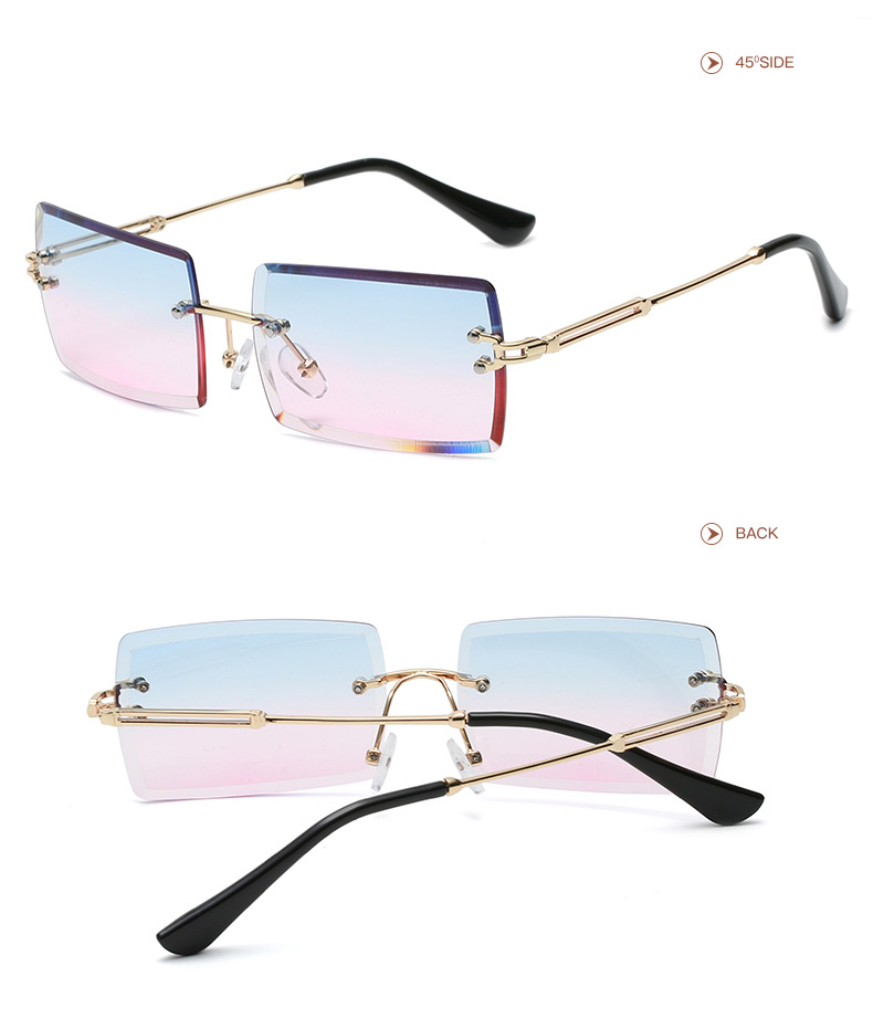 New Fashion European And American Rimless Sunglasses - Image 5