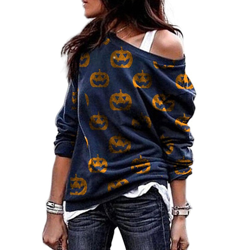 Printed Round Neck Pullover Ladies Sweater - Shop at LoveMi
