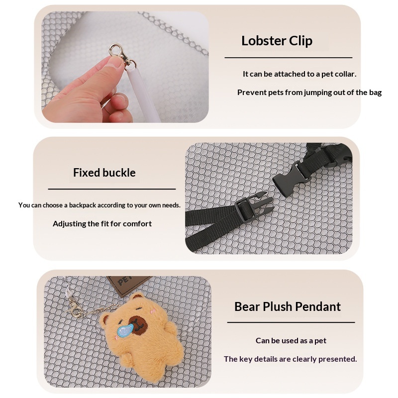 Bolso de transporte para gatos, mochila de verano transpirable, portátil y a prueba de fugas, de gran capacidad, para perros; bolsa de viaje para mascotas; producto muy popular para viajes transfronterizos
