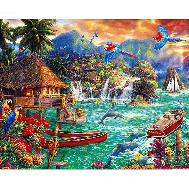 Diamond Painting Ocean Landscape Square Or Round Beads Home Decoration - Shop at LoveMi