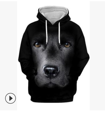 Digital Dog Cute Expression Printed Loose Couple