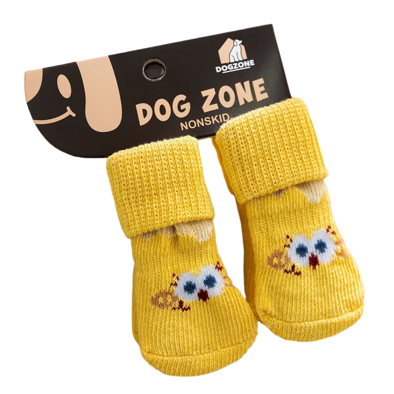 Pet Socks, Long Tubes, Anti slip And Dirt resistant Socks For Dogs, Four Pairs, Dog Shoes For Going Out, Foldable Joint Bichon Frise Socks Bee - Shop at LoveMi