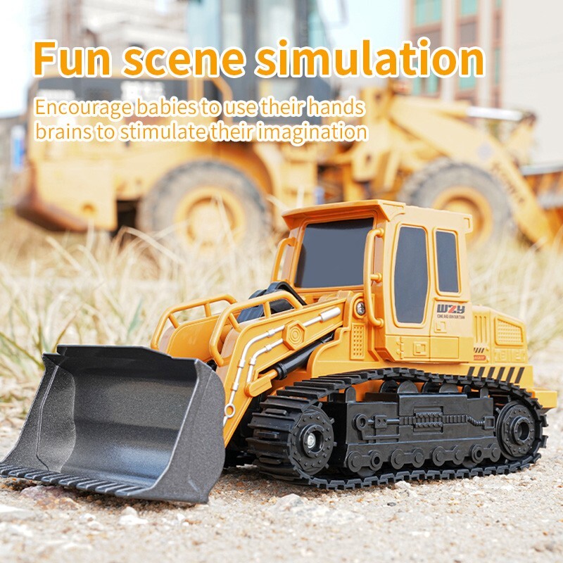 2025 Remote-controlled Engineering Vehicle Toy Bulldozer Excavator Kids Gifts 8