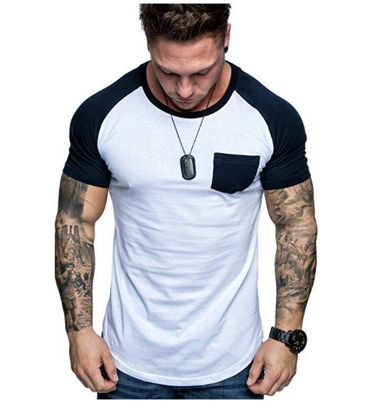 Title 6, Camiseta masculina de manga curta raglan com go...