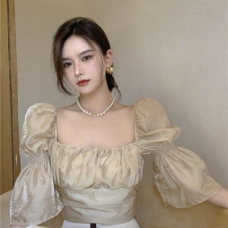 Square Neck Puff Sleeve Shirt Design Is Niche