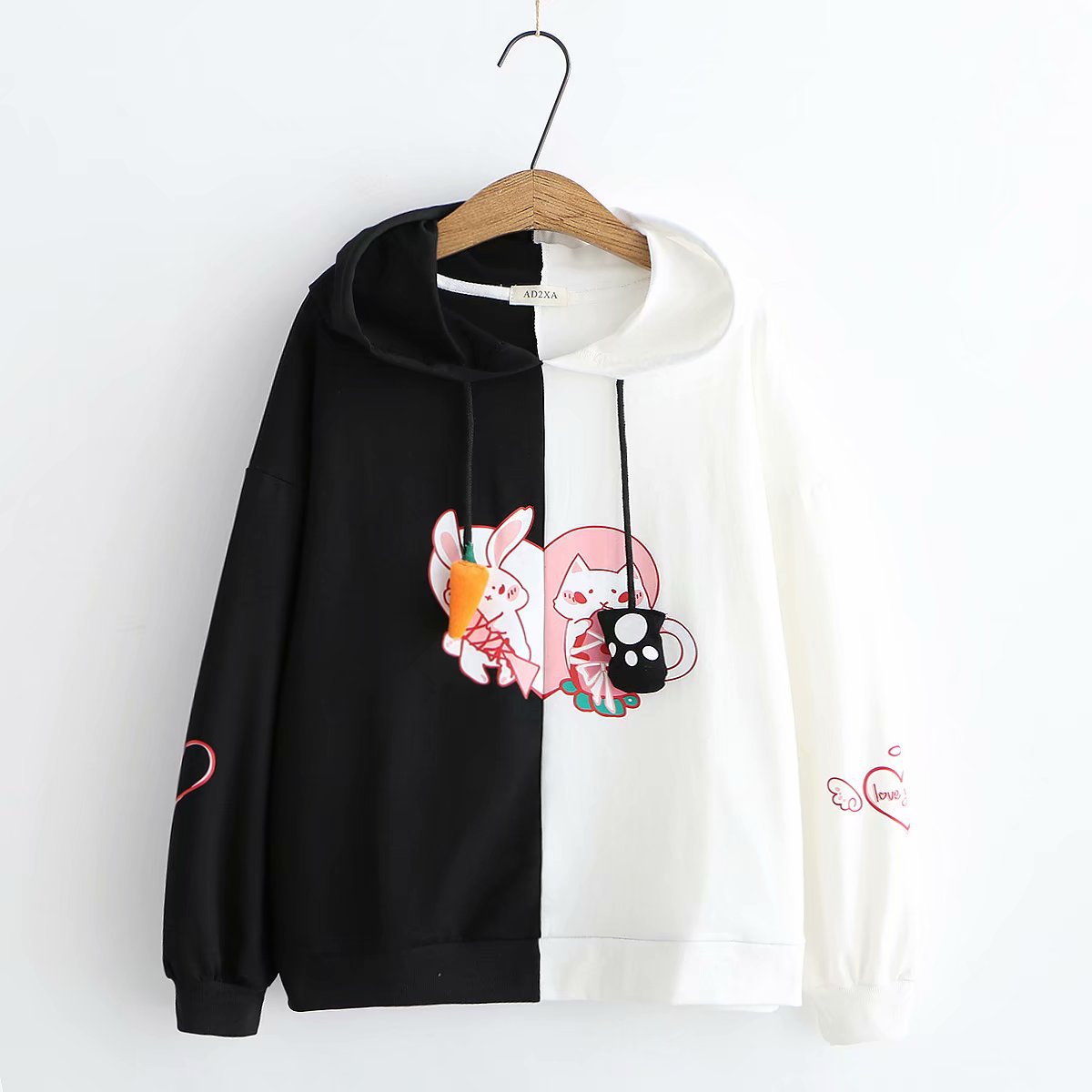 Title 2, Cartoon animal plus fleece hooded long-sleeved ...