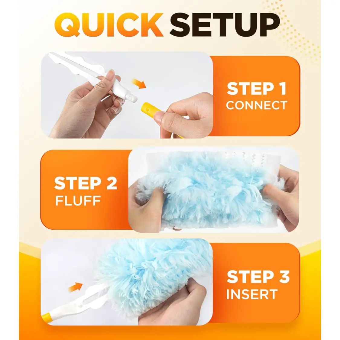30 Count Duster Refill For Swiffer Duster With 1 Handle, One-Sided Disposable Dusters Refills With 4X Microfibers, Unscented Dusters For Cleaning Home, Furnitur