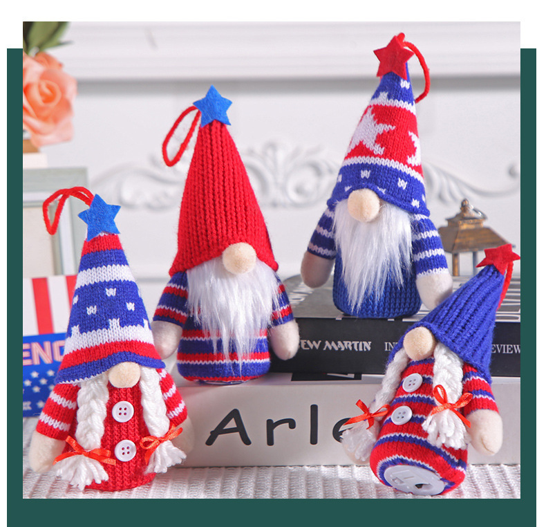 Title 3, New Independence Day Faceless Knitted Hat Glowi...