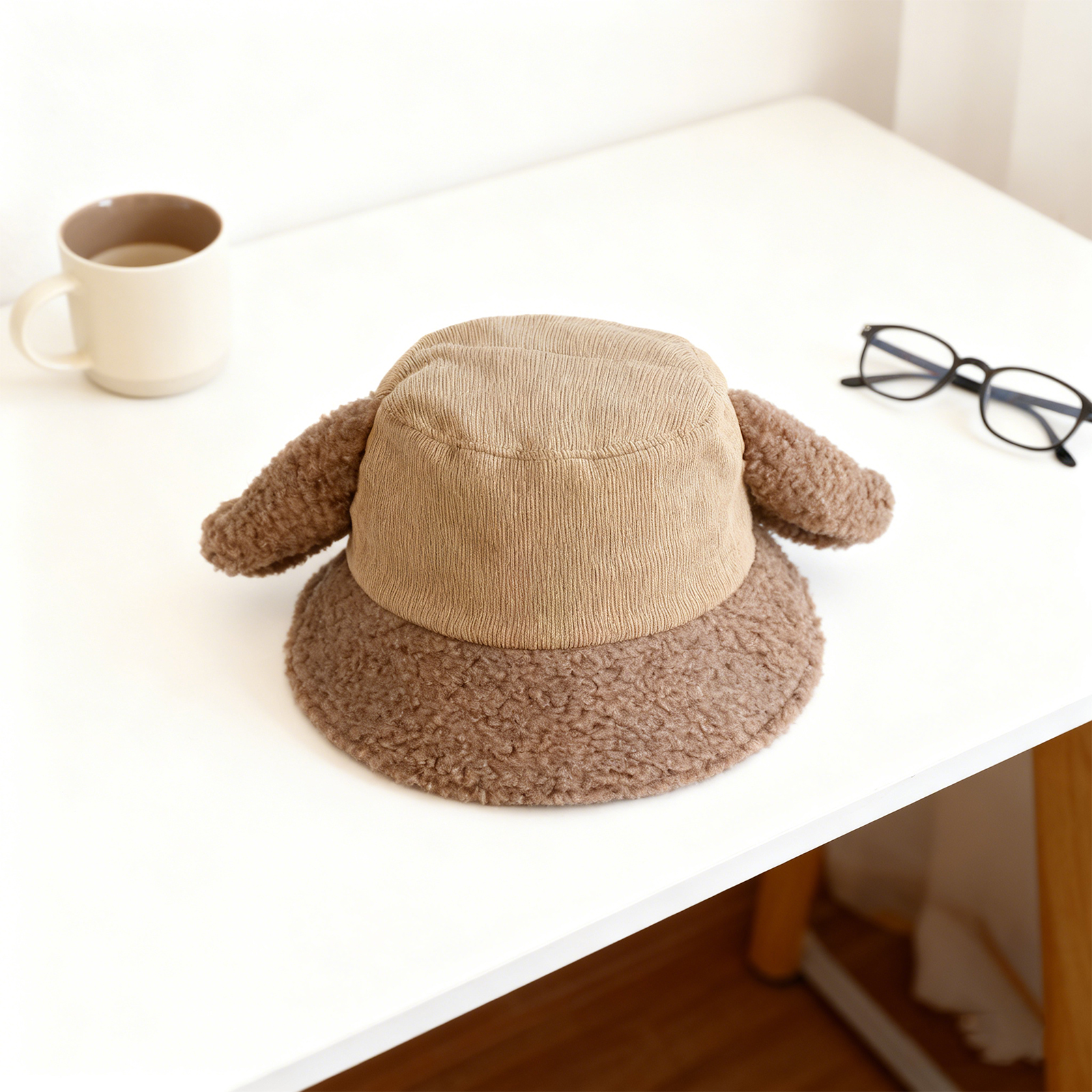 Fashion Winter Bucket Hat-Dark Coffe