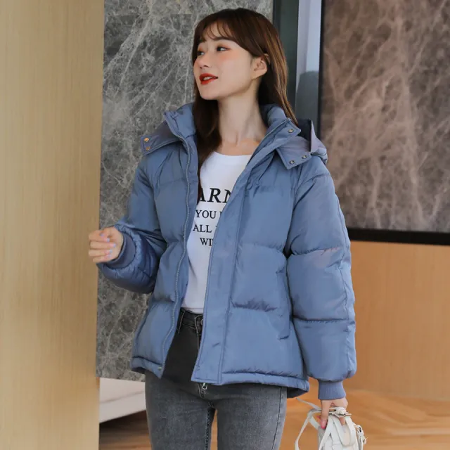 Korean Version Loose Bread Clothes For Women In Winter Blue - Shop at LoveMi