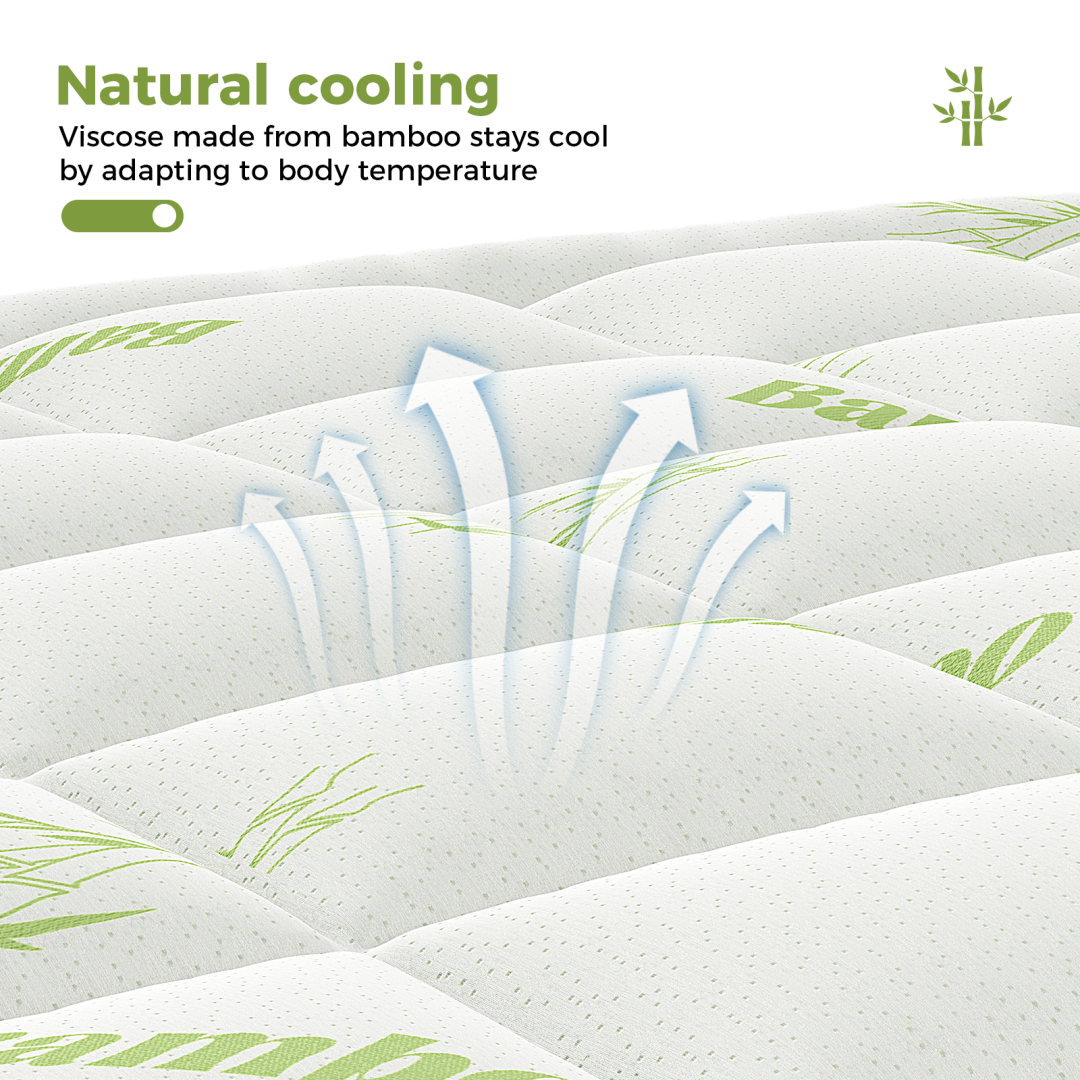 Mattress Protector, Thickened Mattress Pad With Bamboo Fiber Viscose Filling — foto 5