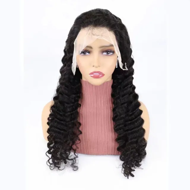 Deep Wave Lace Front Wig Human Hair Half Lace Hair Set - Shop at LoveMi