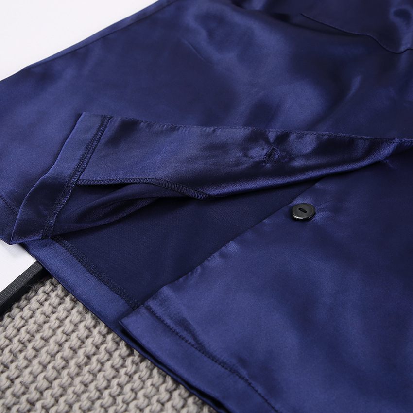 Title 8, New Blue Silk Trousers Home Service