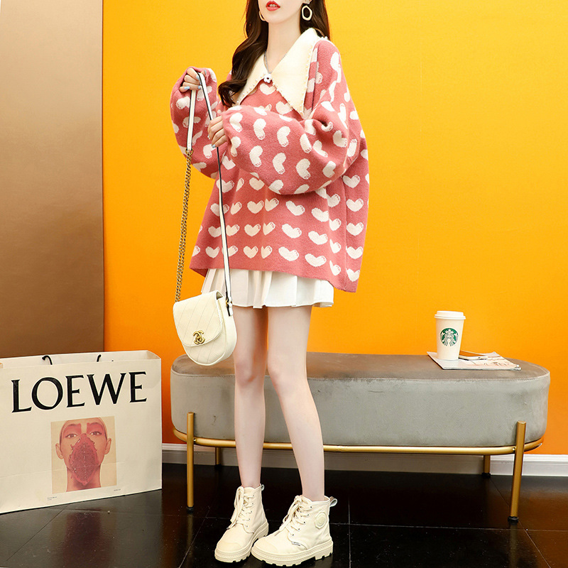 New Sweet Little Doll Collar Sweater Women