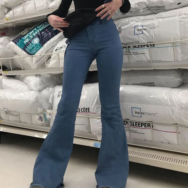 Women's Fashion Stretch Skinny Micro lab Jeans Blue - Shop at LoveMi