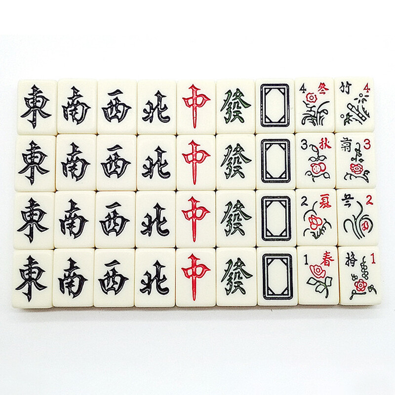 Vintage Chinese Mahjong Set Traditional 146 Tiles Game W Case Box — image 5
