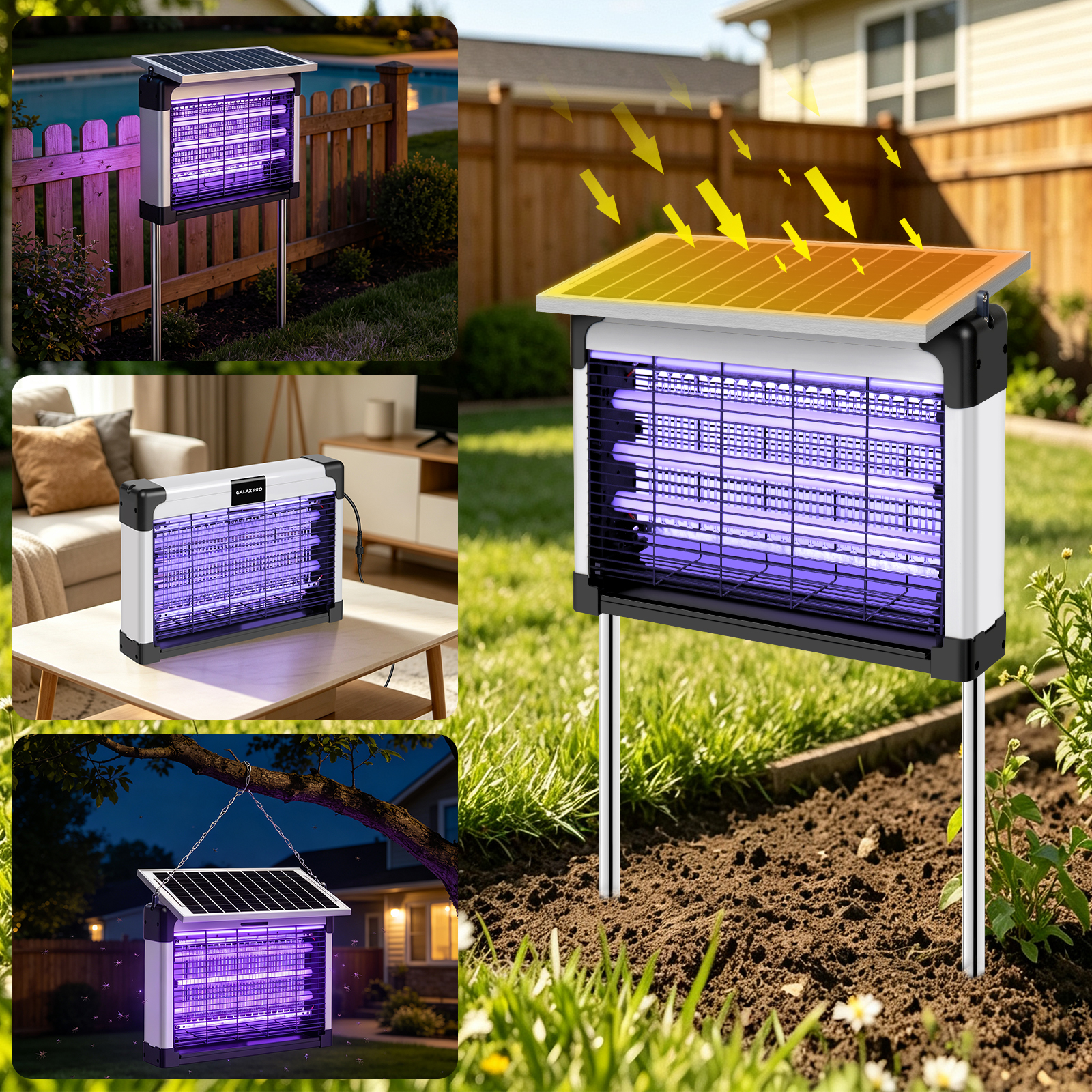 Galax PRO 3000V Electric Fly Zapper,8W 395nm UV Light Trap,Indoor&Outdoor — image 6