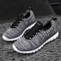 Women's Lightweight Sports Fashion Single Net Casual Shoes - Black - View 1