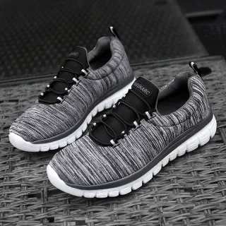 Women's Lightweight Sports Fashion Single Net Casual Shoes - Black