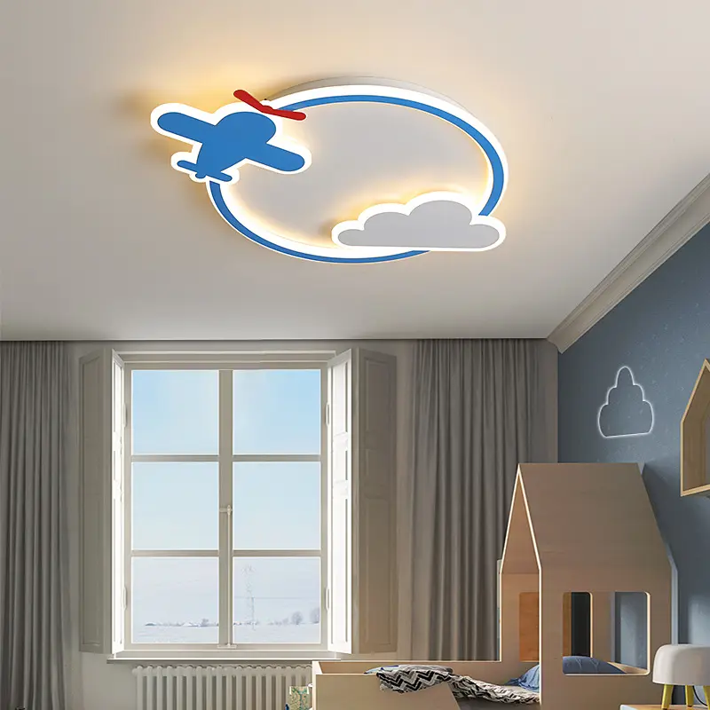 Cartoon Model Airplane Deer Bedroom Lamp
