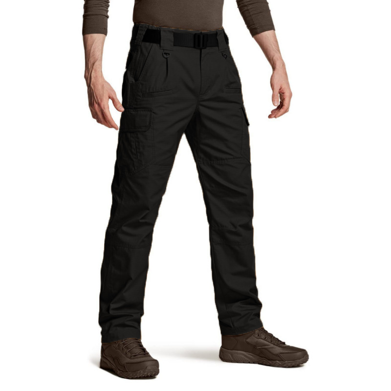 Men Multi-Pocket Outdoor Sports Work Pants Hiking Cycling Casual Trousers