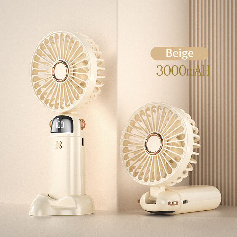 Portable Hand-held Fan Mini Folding Desk Fan Cooler Cooling USB Rechargeable 18